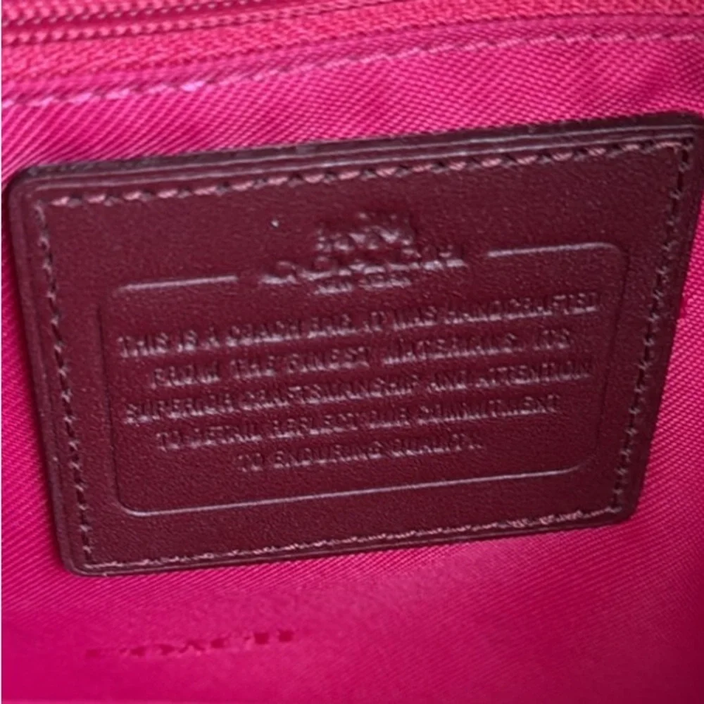 COACH 🩷TWO TONE🩷 COLORBLOCK LEATHER MINI CROSBY CARRYALL BAG 🌟EUC🌟 - Picture 14 of 17